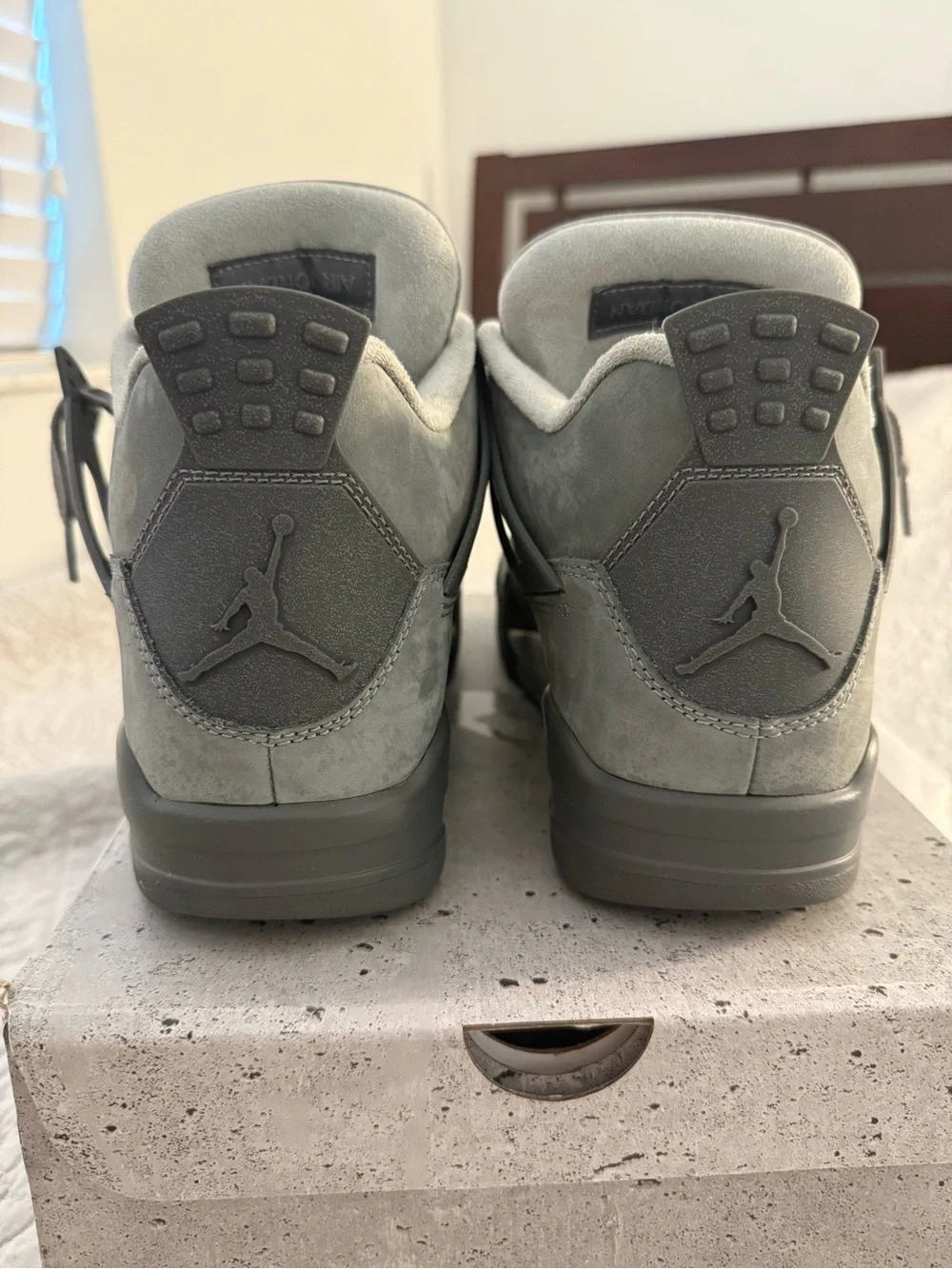 Jordan Kids' Grey Suede Retro Sneakers